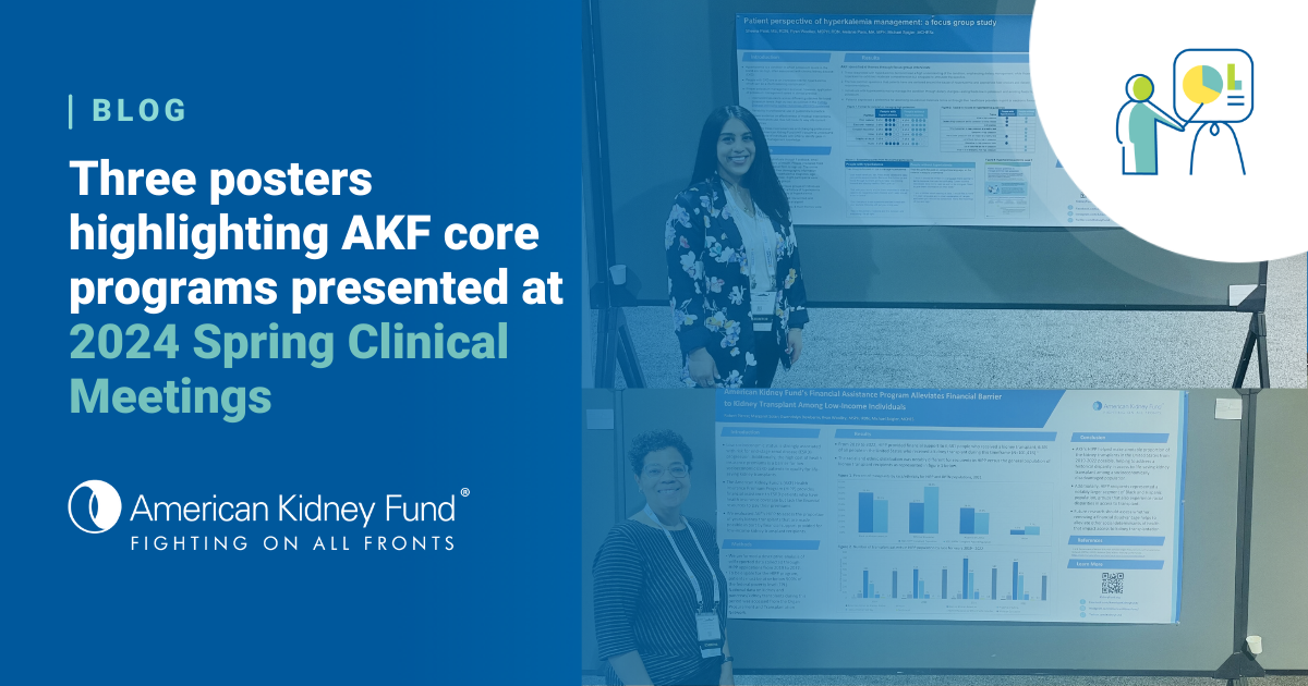 Three posters highlighting AKF core programs presented at 2024 Spring